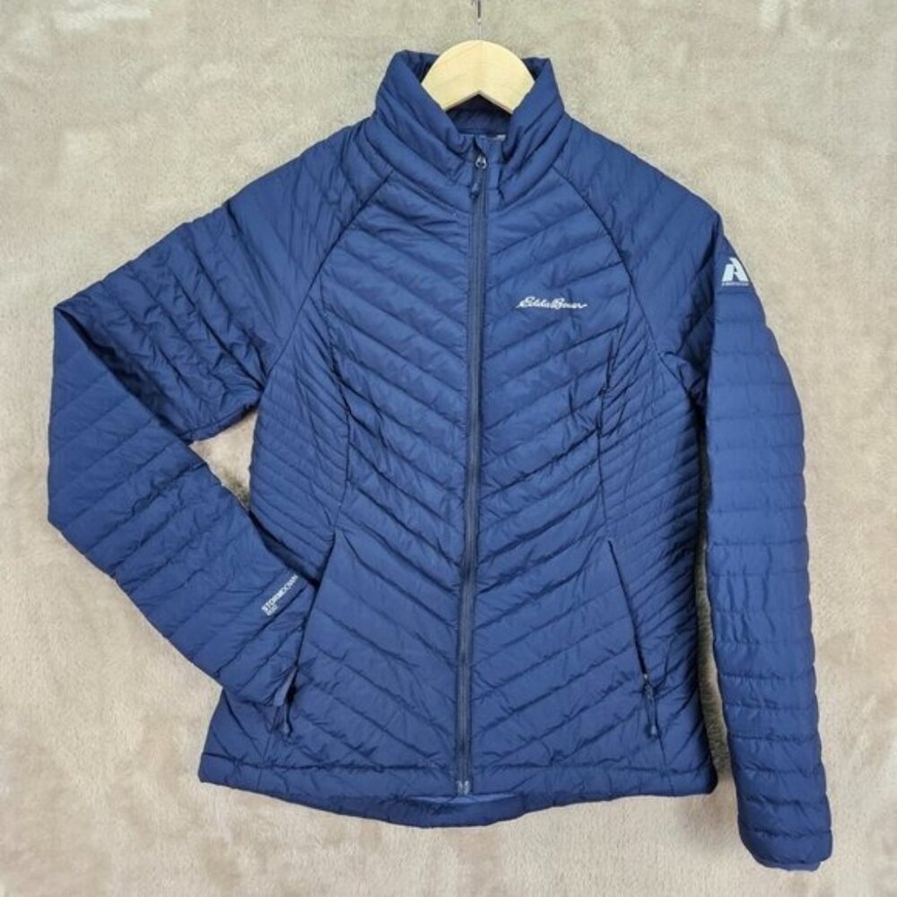 Eddie Bauer StormDown 800 First Ascent Blue Puffer Jacket Packable Womens Size S